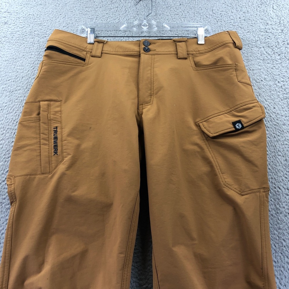 Truewerk Pants Mens 36x36 Brown Cargo T2 Werkpant  Performance Workwear